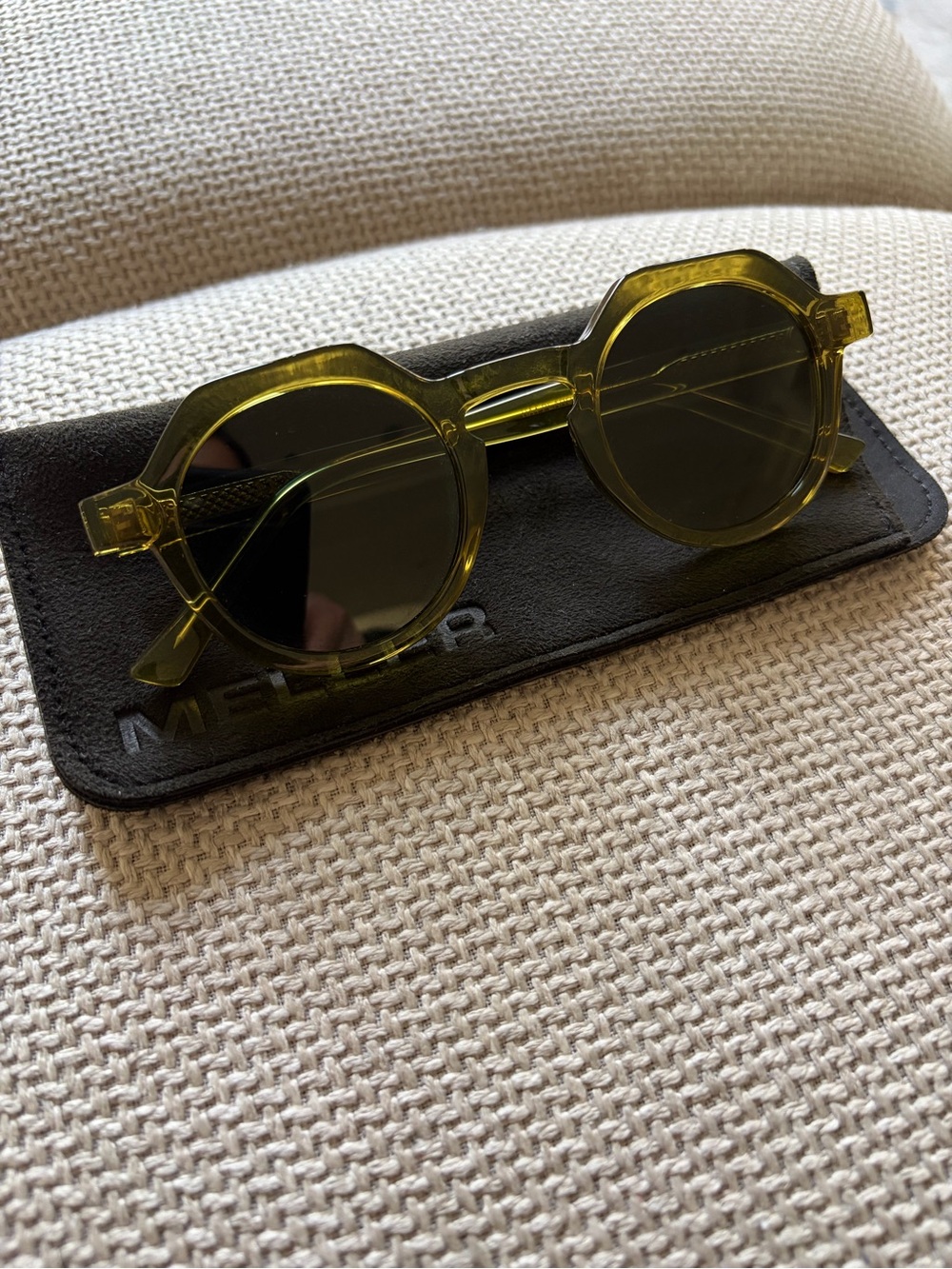 Meller Olive Green Geometric Sunglasses CAT3 UV400